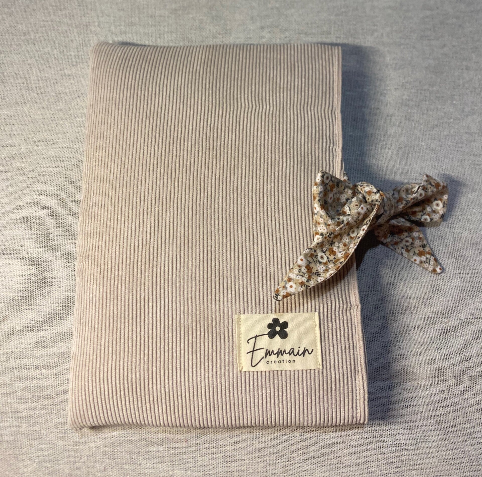 Housse de livre en Velours Beige