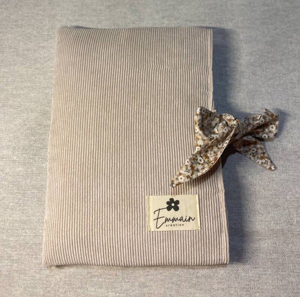 Housse de livre en Velours Beige