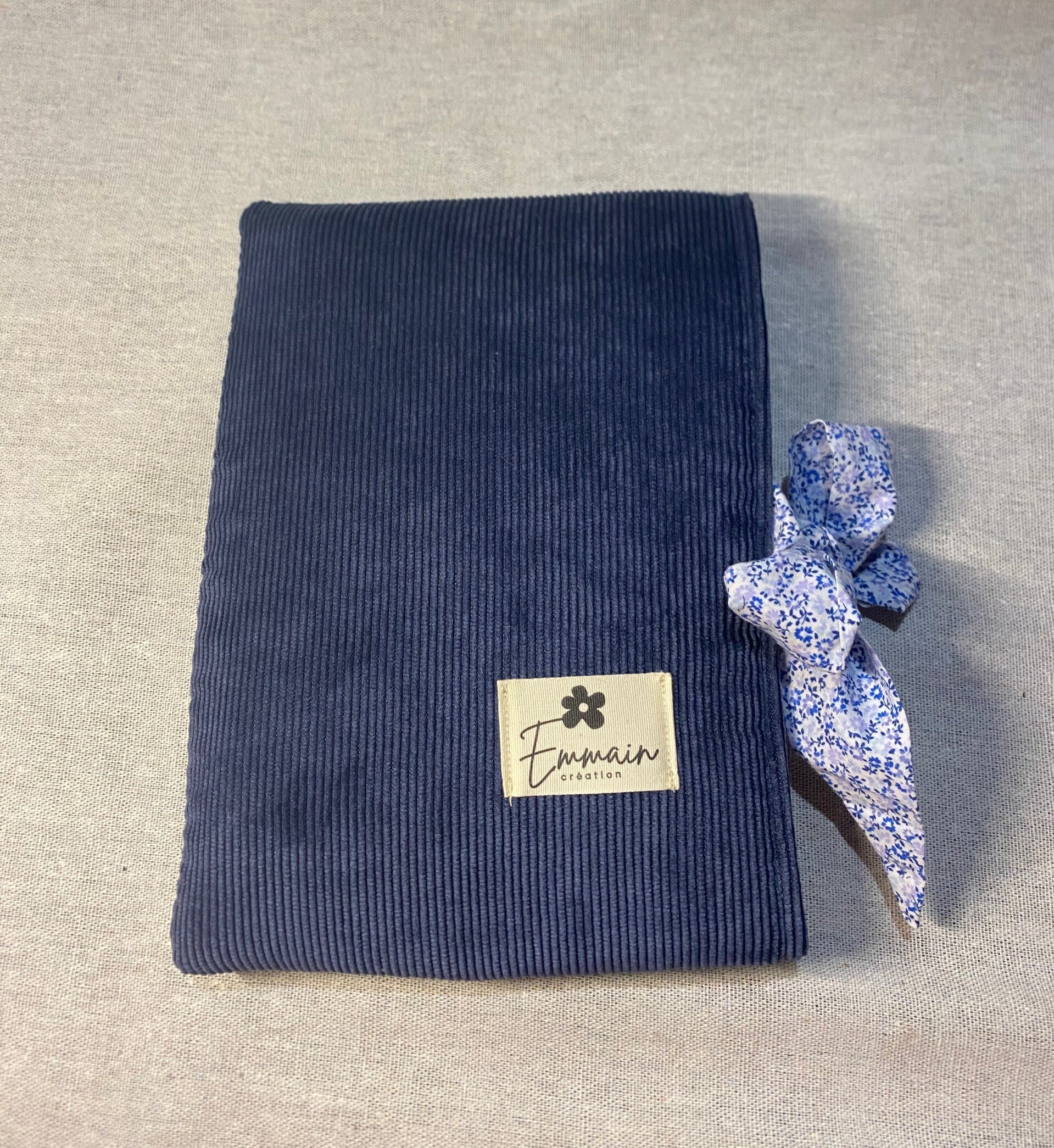 Housse de livre en Velours Bleu