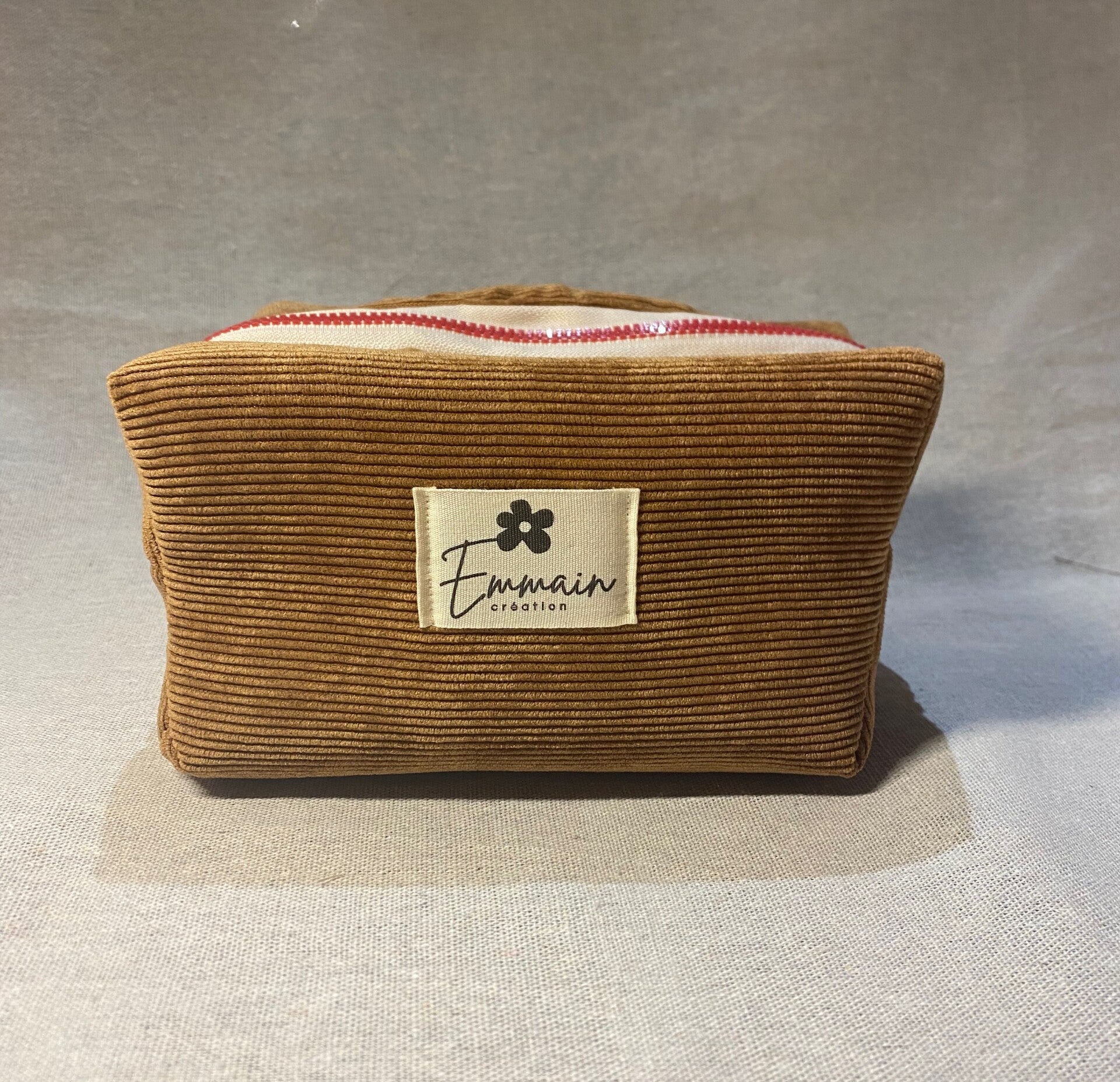 Trousse de Toilette en Velours Camel