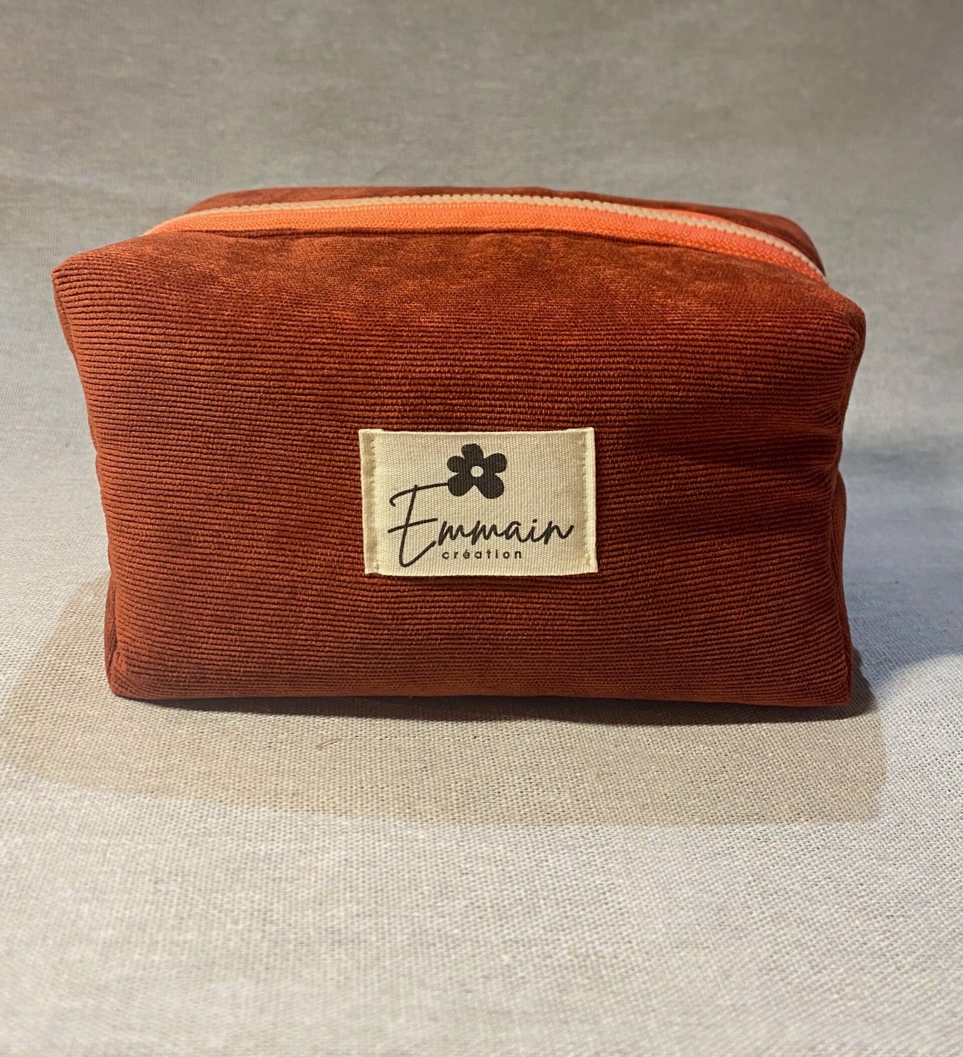 Trousse de Toilette en Velours Orange