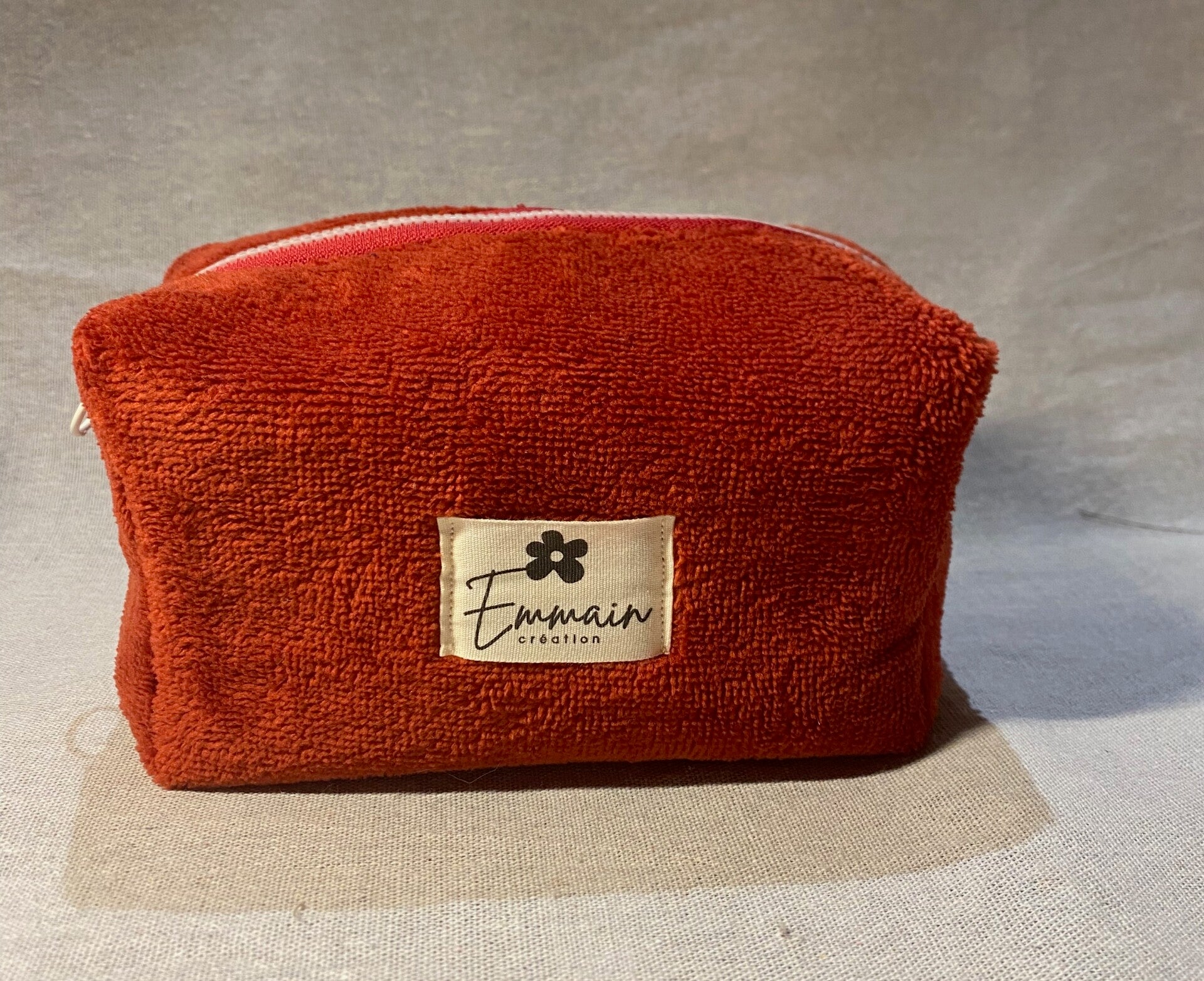 Trousse de Toilette en Éponge Rouge