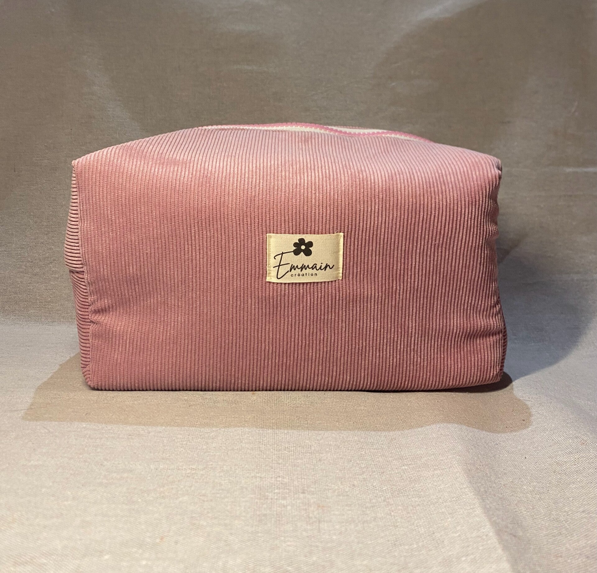 Trousse de Toilette XL en Velours Rose