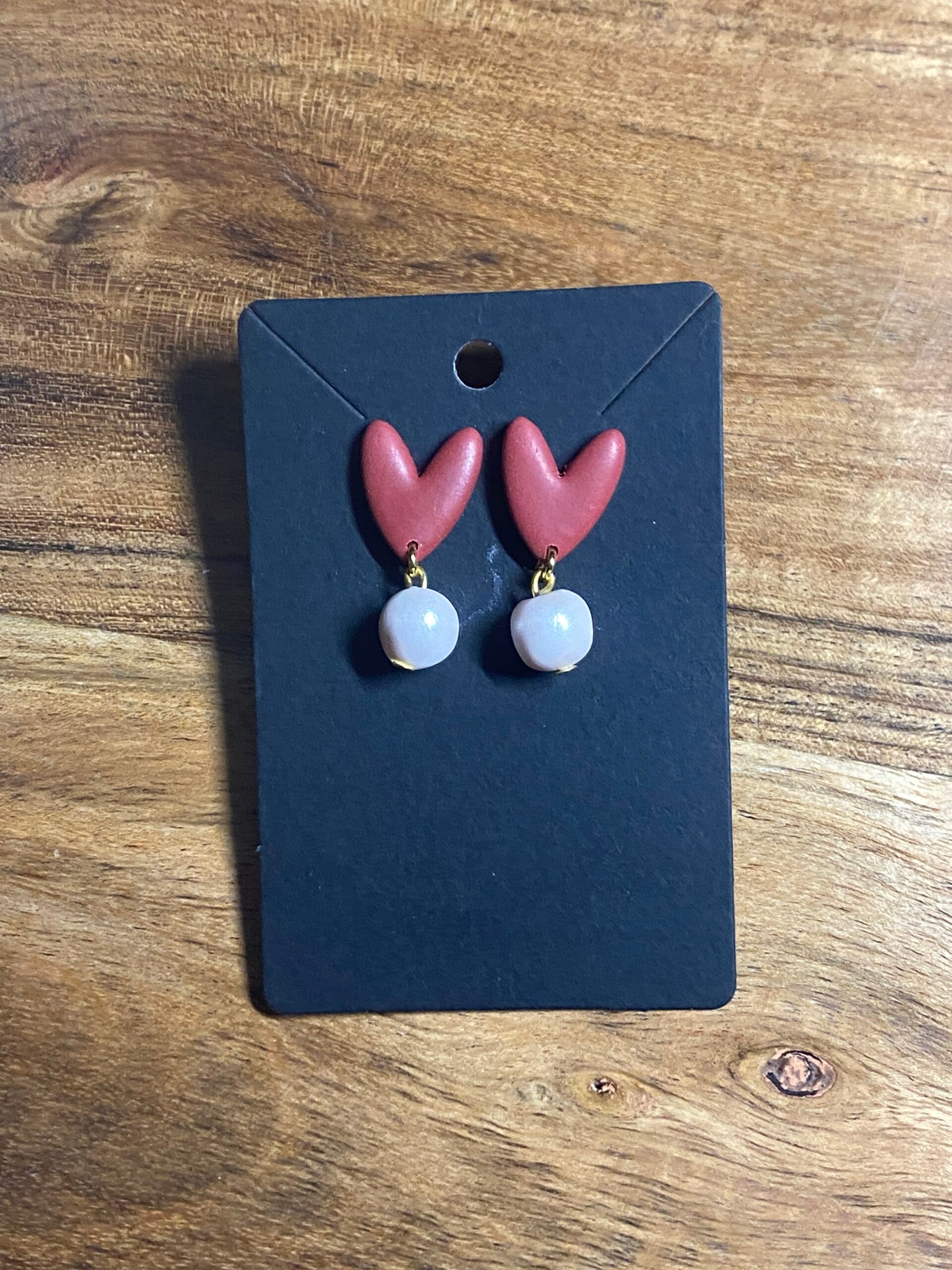 Boucles d'oreilles Coeur Perlé