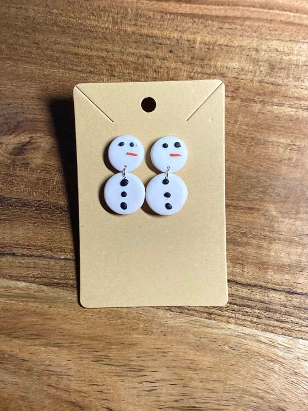 Boucles d'oreilles bonhomme de neige