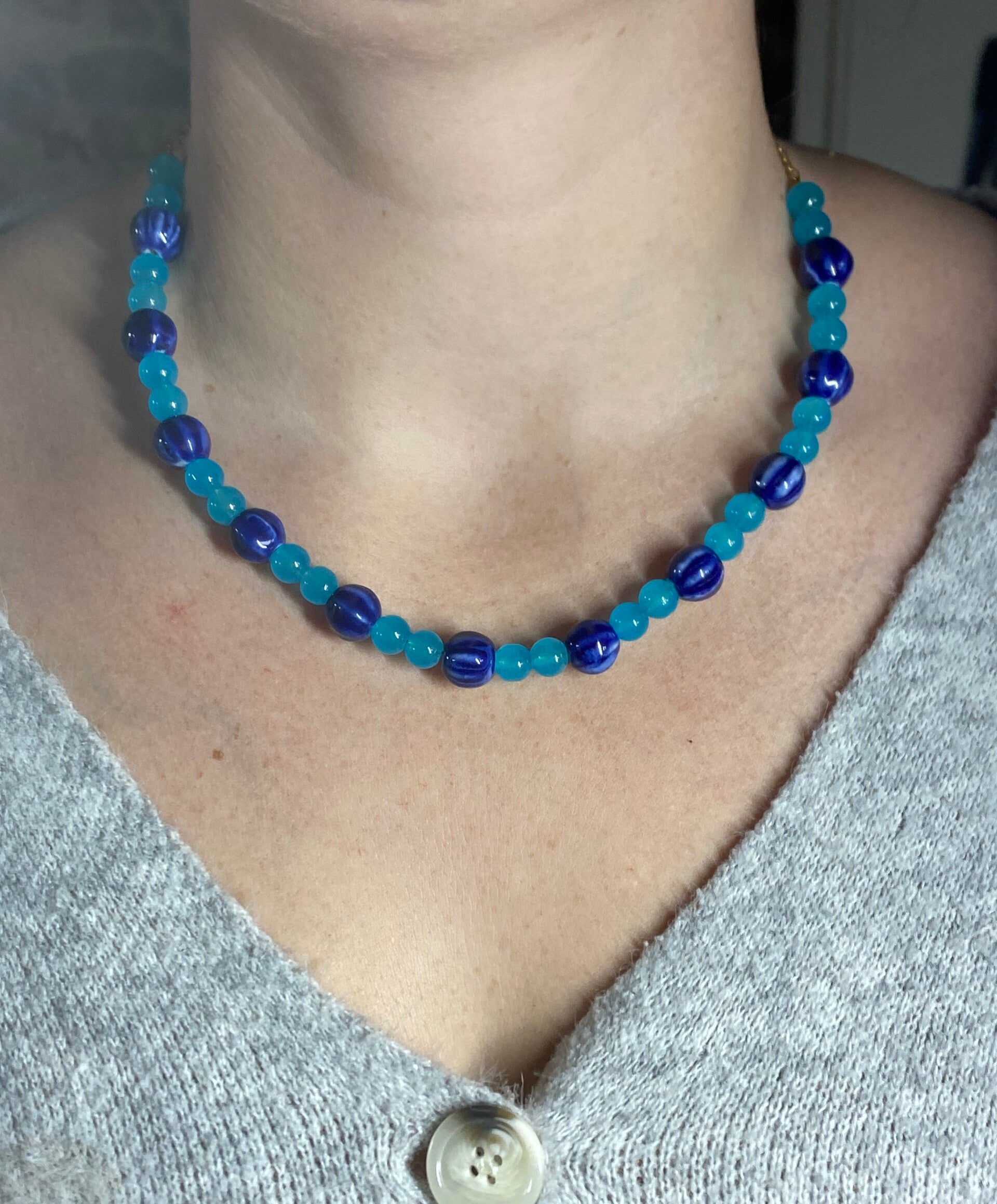Collier mélange de Bleu