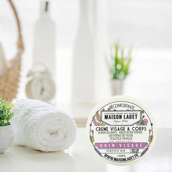 BODY en FACE crème BIO rijk aan kostbare oliën en karité - Crème VISAGE et CORPS - 150 ml van MAISON LAGET
