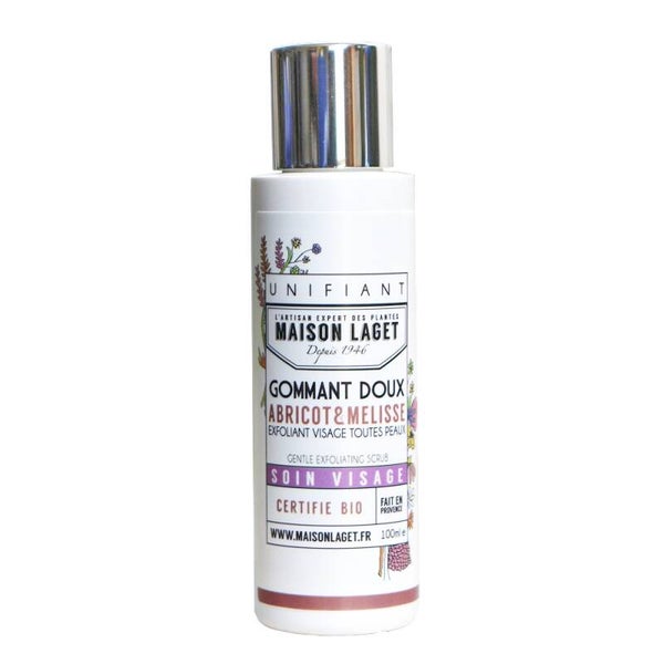 GEZICHTSSCRUB/GOMMANT DOUX VISAGE BIO met ABRIKOOS, LINDE en AMANDEL 100 ml