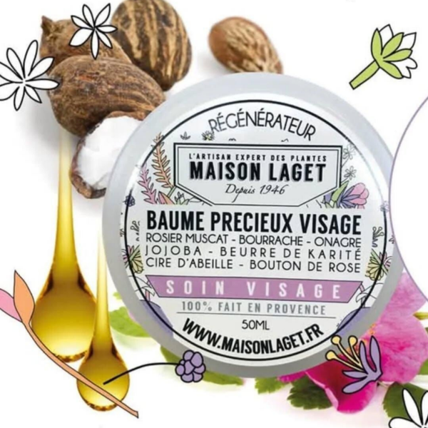 RIJKE BIO GEZICHTSBALSEM met kostbare oliën en karitéboter BAUME PRECIEUX VISAGE- 50 ml van MAISON LAGET