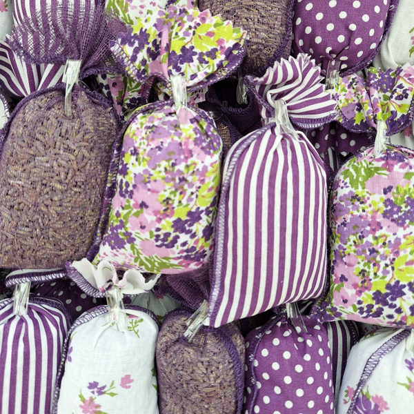 LAVENDELZAKJE Provence paars bolletjes, streepjes en bloemenmix - 18 gr