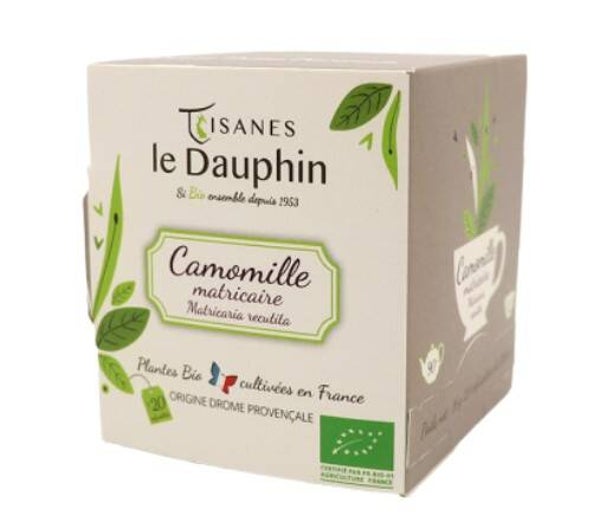 THEE van BIO KAMILLEBLOEMEN in doosje met 20 builtjes van LE DAUPHIN