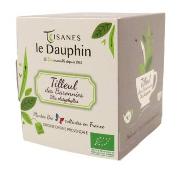 THEE van BIO LINDEBLOESEMS  in doosje met 20 builtjes van LE DAUPHIN