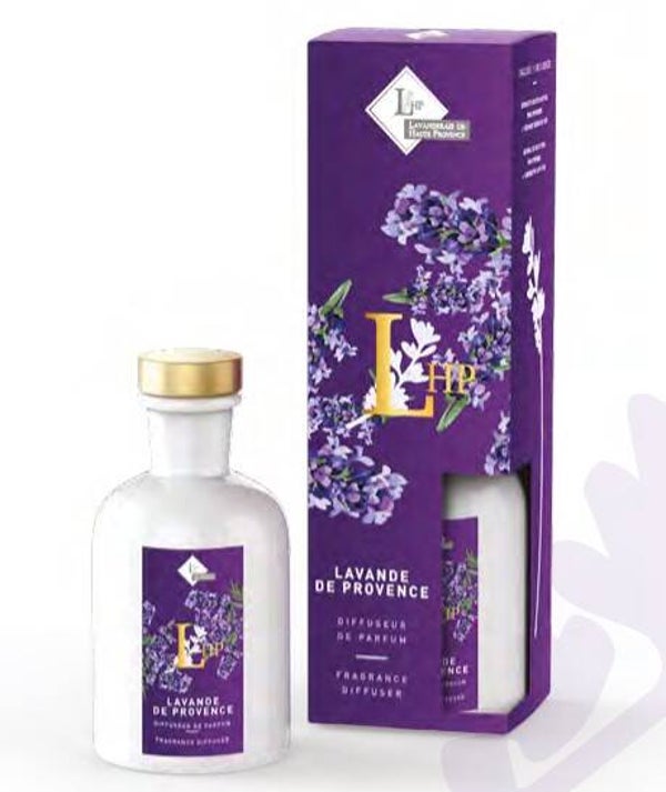 DIFFUSER HUISPARFUM LAVENDEL 110 ml met 6 rotan sticks en 1 decoratieve stick  - LHP