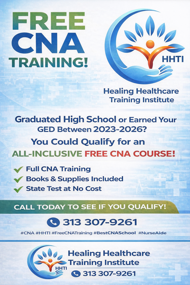 Free CNA Training to those that  Graduated Hiighschool or Earned Your GED Between 2023-2026. All Inclusive Books and State Testing.