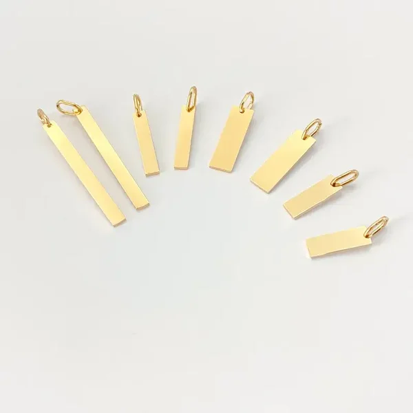 Ketting met smalle tag in verschillende formaten