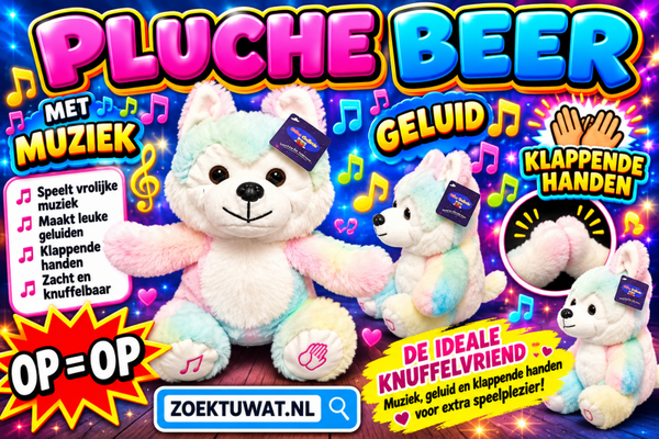 Pluche beer met Geluid Licht en klappende handen