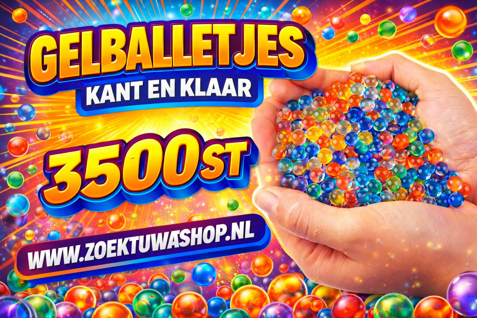 Gelballetjes tbv Gelblaster 3500 stuks