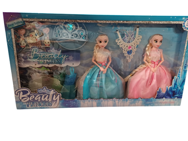 Beauty set met 2 poppen