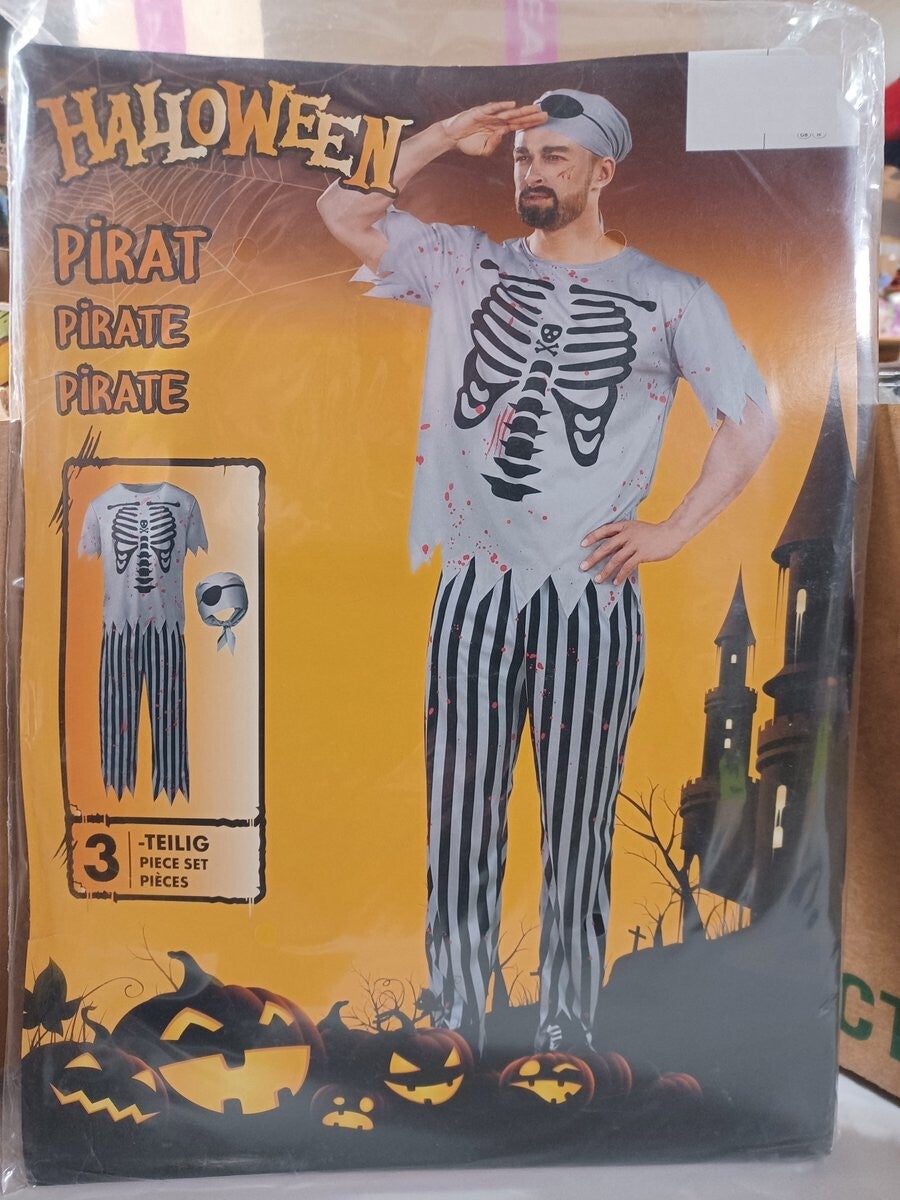 Verkleedpak - Piraat - helloween - 3 delig - maat S