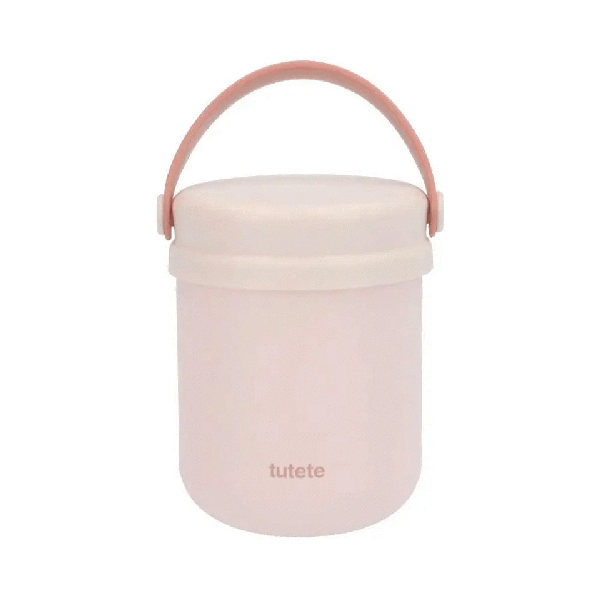 Thermische foodbeker - wit/roze