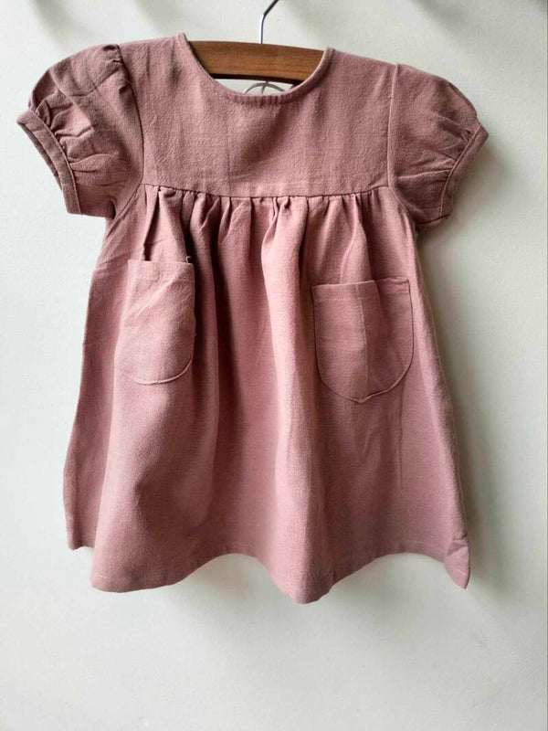 Jurk - linnen - Roze