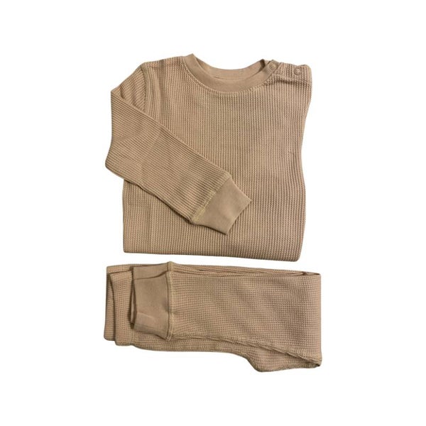 Set wafelkatoen - beige