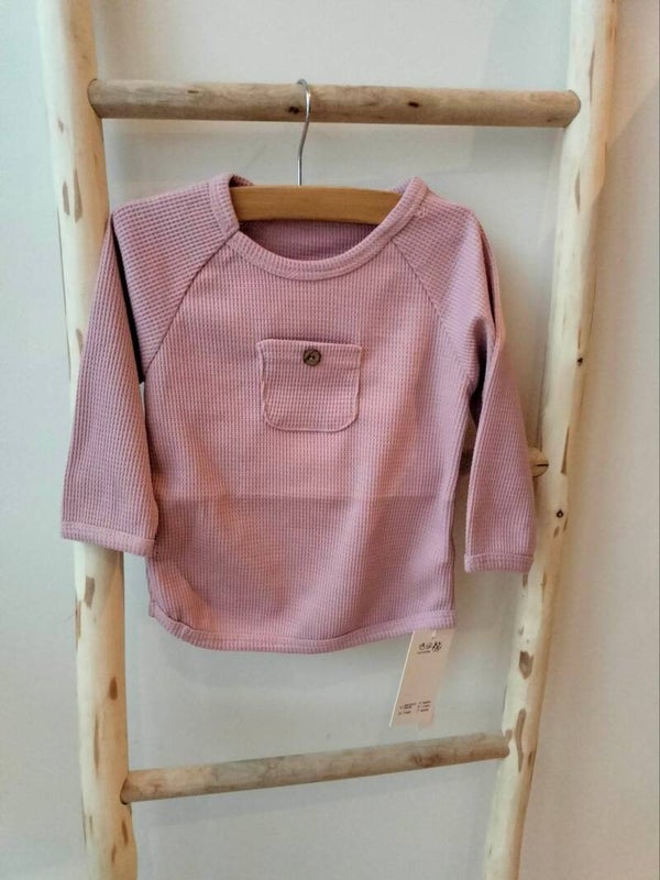 Trui wafel - roze