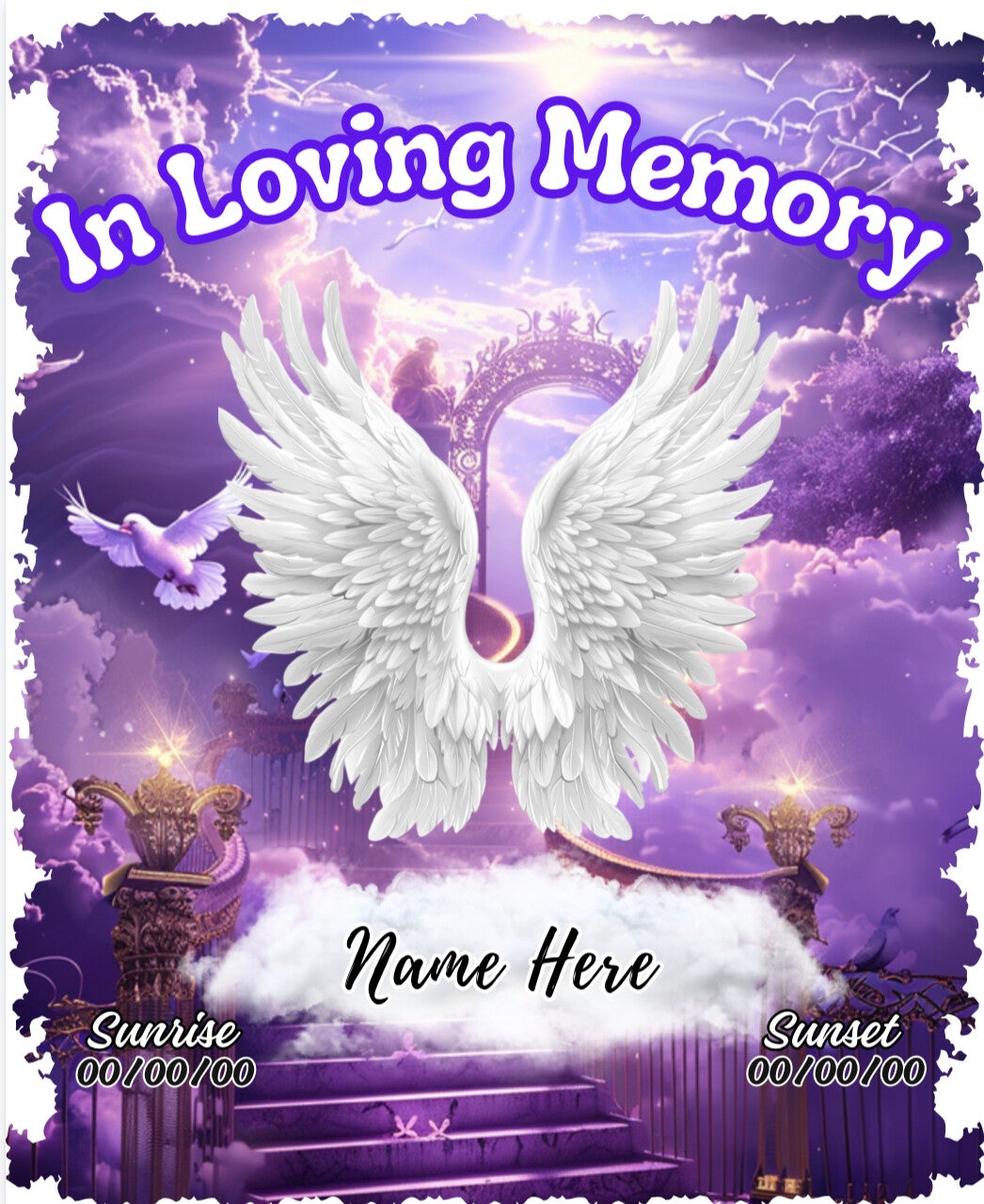 Achilles Angel Memorial Hoodie - Purple Memory