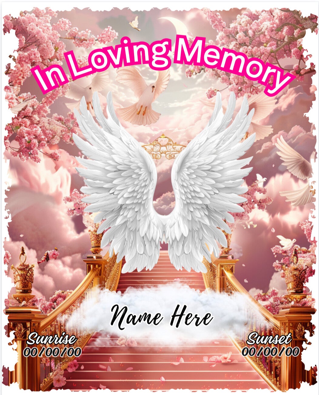 Achilles Angel Memorial Hoodie - Pink Memory