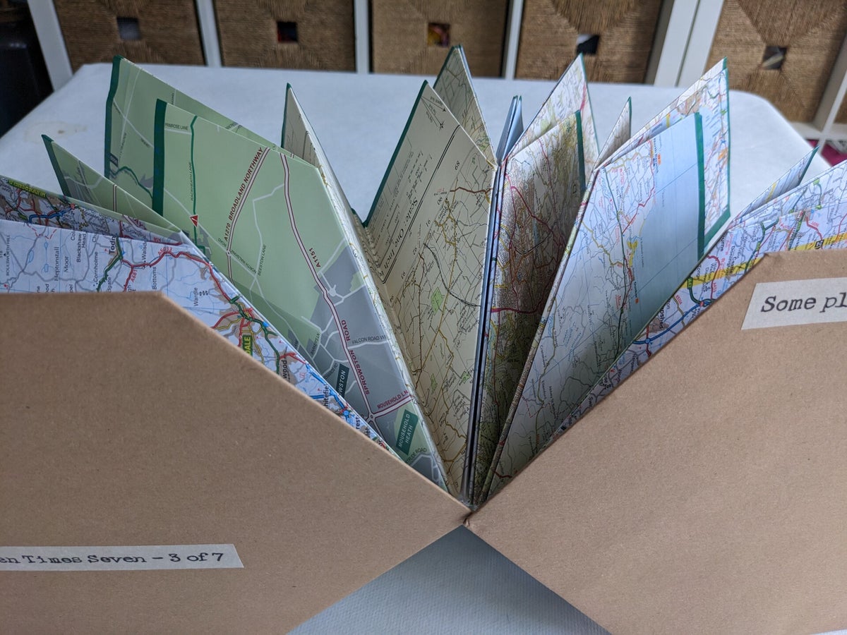 A Turkish map fold artists' book / Blog | Rachaelbarns.art