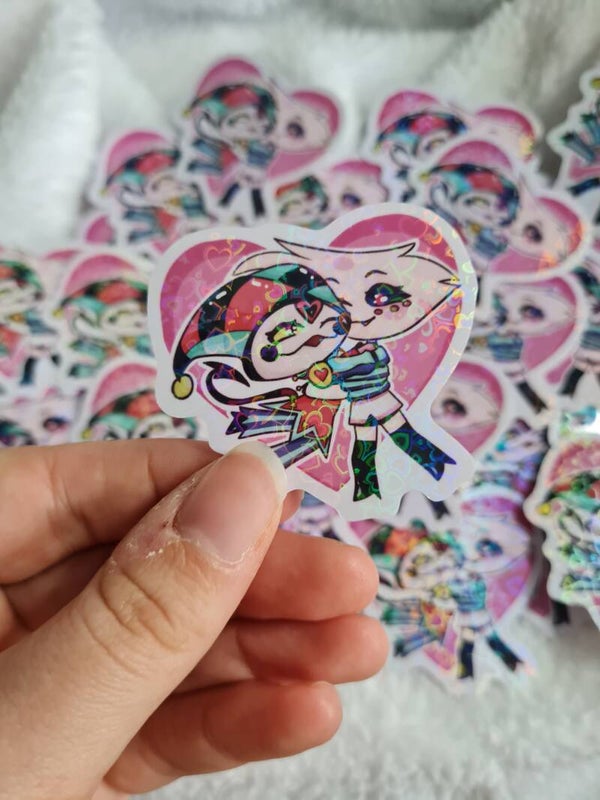 Angel Dust and Fizzarolli Friendship Love Sticker