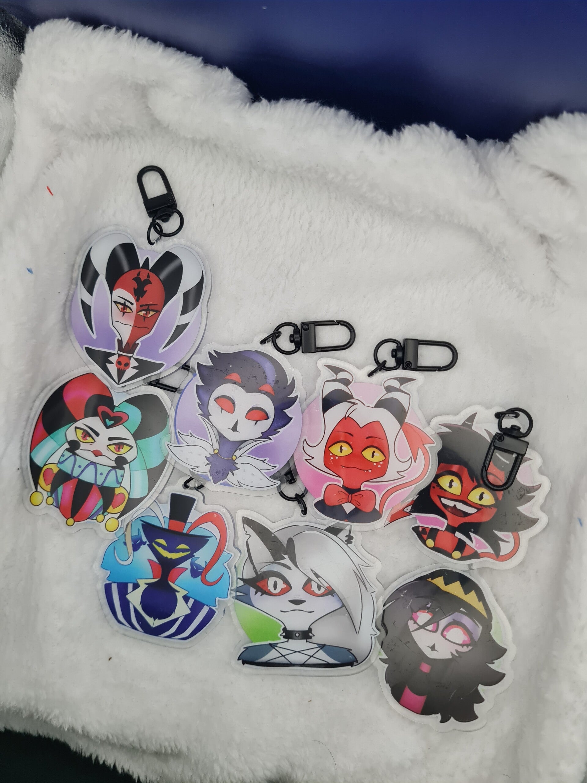 Helluva Boss Double-sided Charms || Blitzo || Stolas || Millie || Moxxie || Fizzaroli || Asmodeus || Octavia || Loona ||