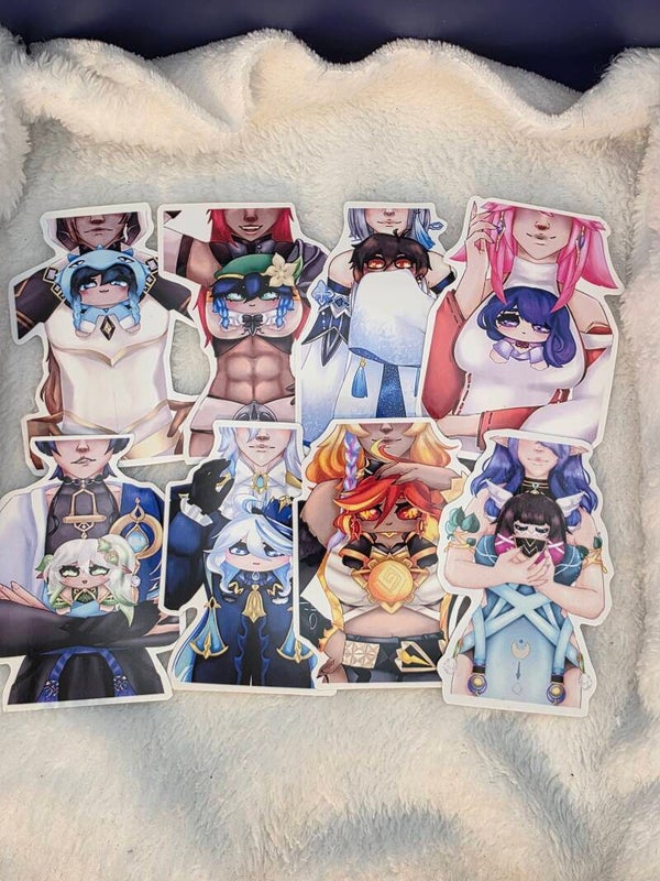 Genshin Impact Archon's are stuck - Stickers || ZhongVen | VenNessa | Guili | YaeEi | WandererNahida | NeuvFuri | MavuXilo | LaumaBina