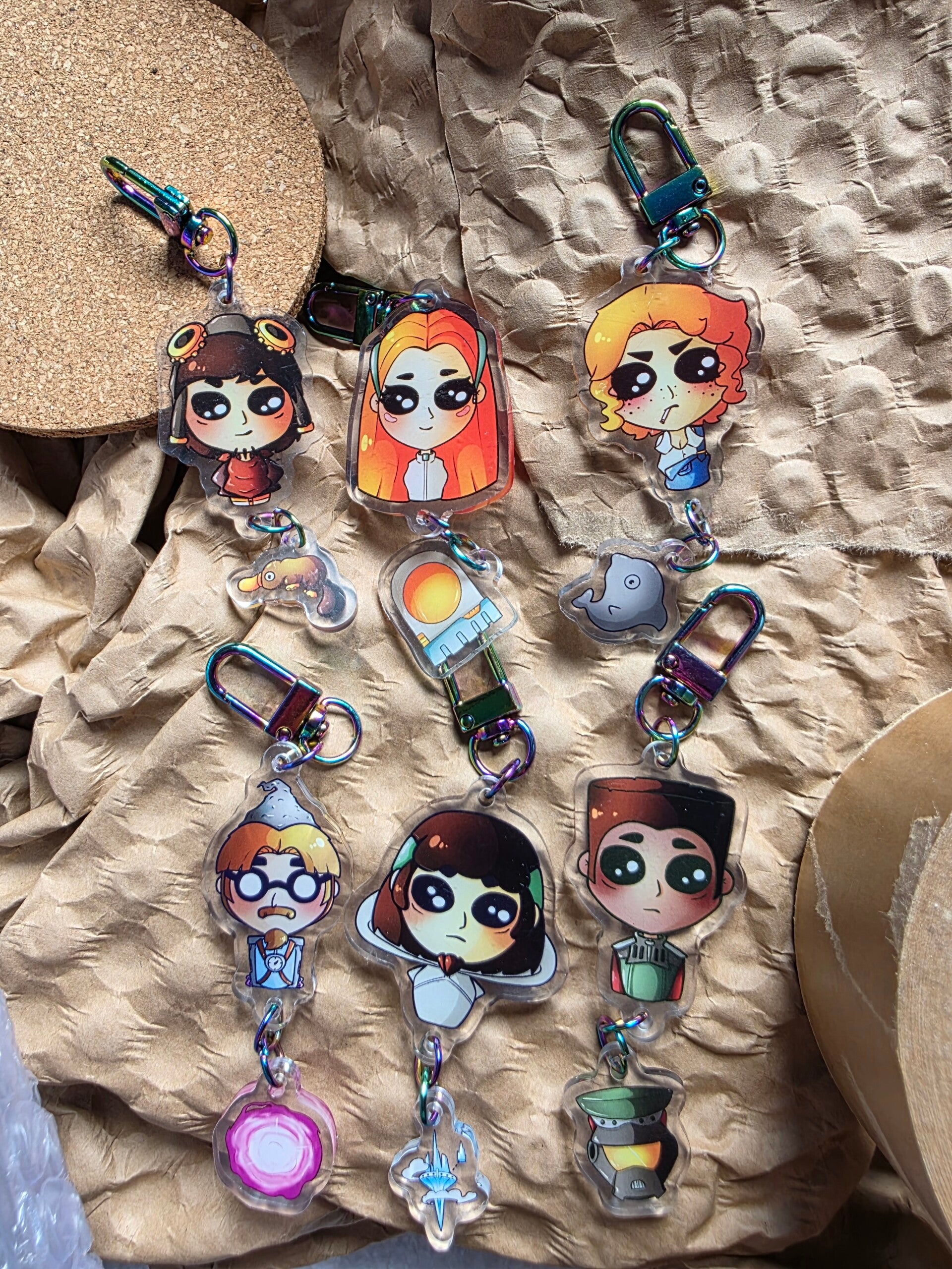 Deponia Fanart Keychains || Rufus || Goal || Toni || McChronical || Cletus || Argus