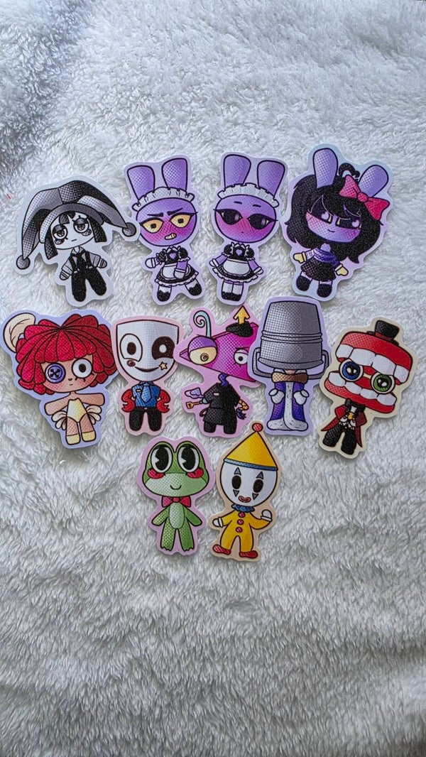 The Amazing Digital Circus Chibi Glitter Sticker