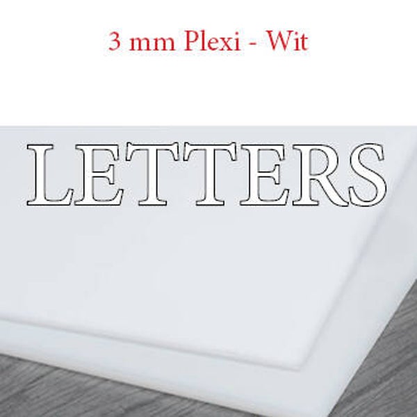FREES LETTER - 3 mm Plexi - Wit / Zwart / Rood