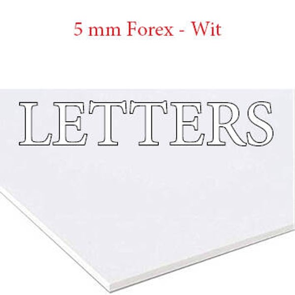 FREES LETTER - 5 mm Forex - Wit