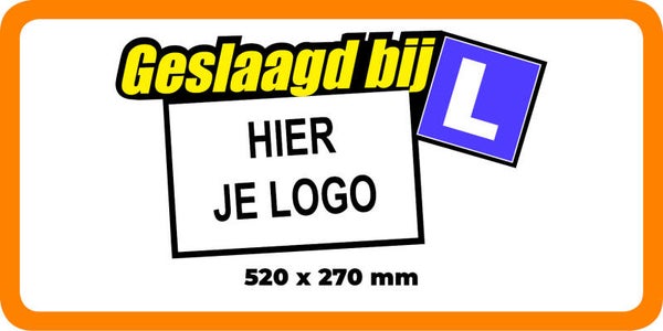 "Geslaagd" bord MODEL 2