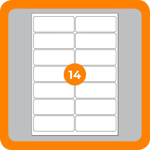 STICKER A4 / 14 / Per 10 vel