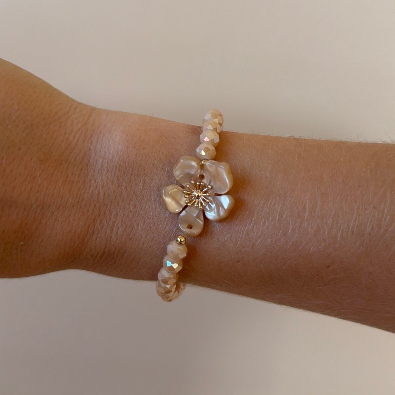 Fleur armband bruin
