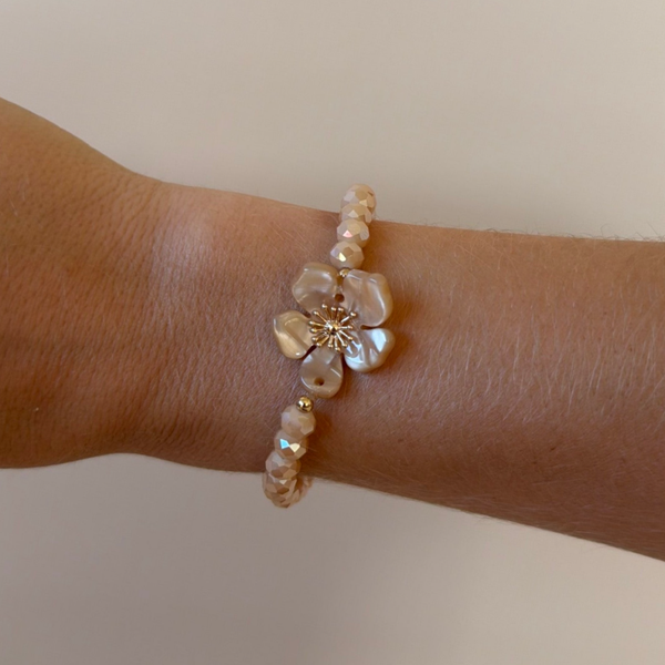 Fleur armband bruin