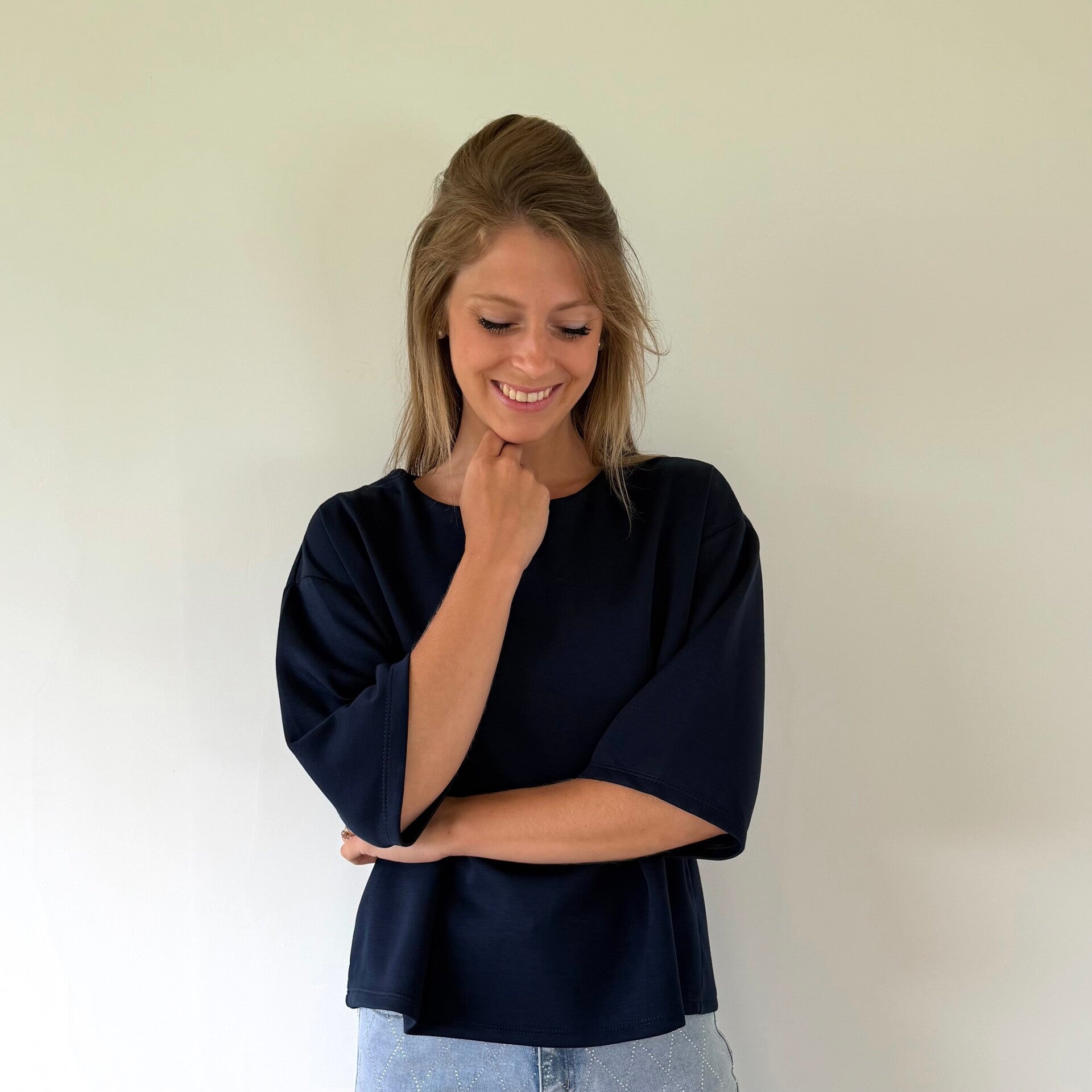 Maggie top navy blue