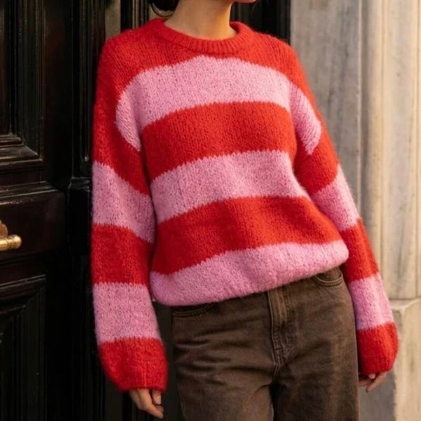 Babette trui roze/rood