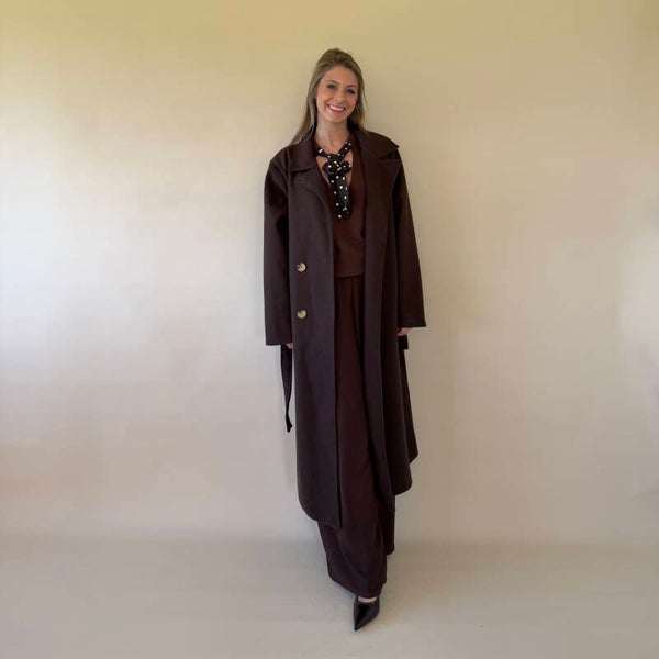 Isaura mantel bruin