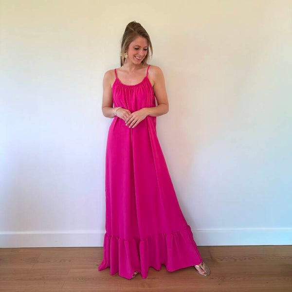 Sienna dress fuchsia