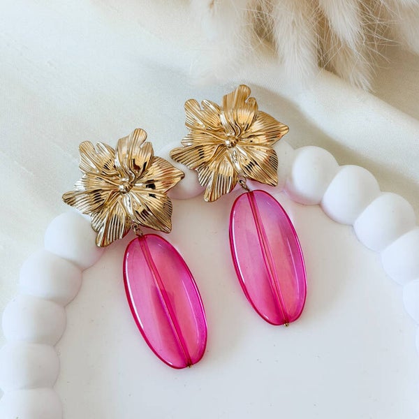 Yasmine earrings fuchsia