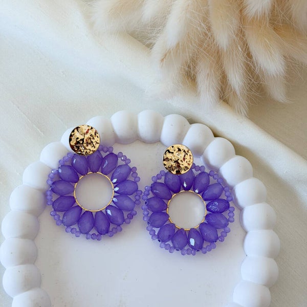 Daisy earrings lilac