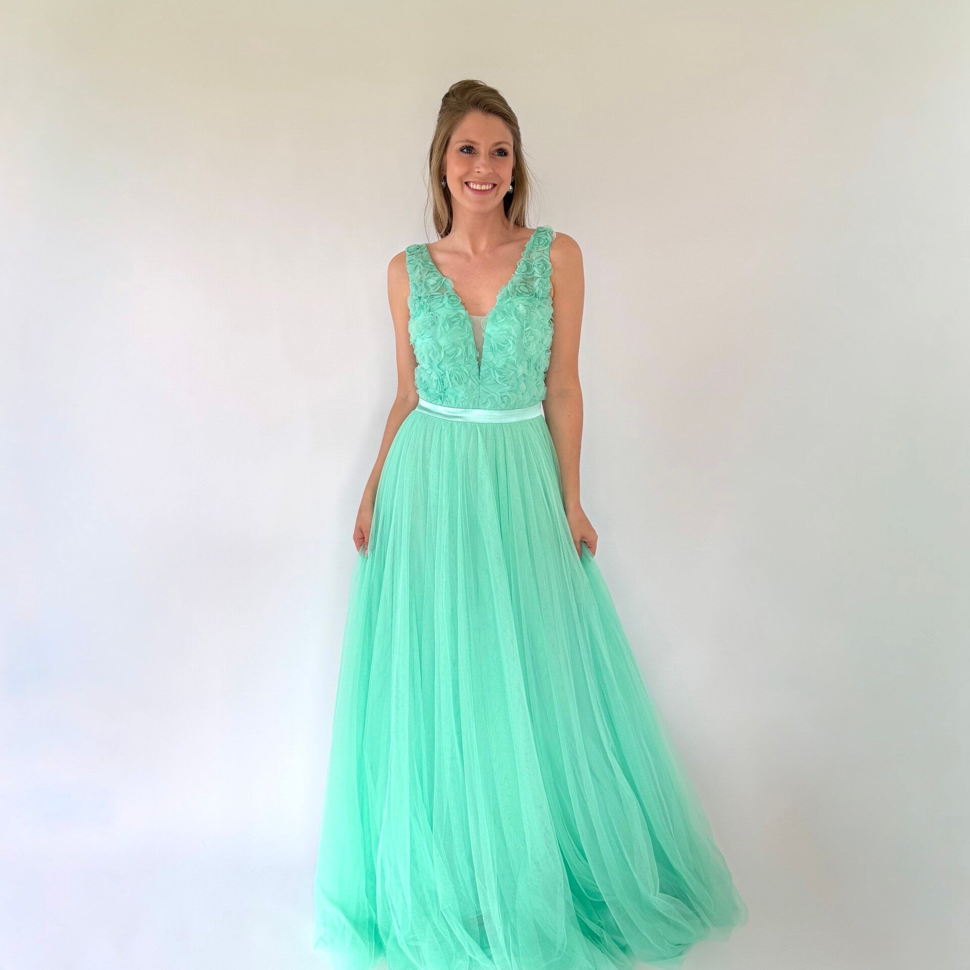Floral dress green