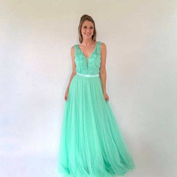 Floral dress green