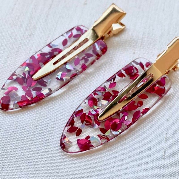 Stella clips fuchsia